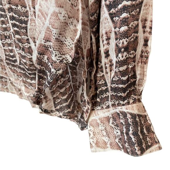 HAUTE HIPPIE Tribe Harper V-Neck Pullover Blouse Snakeskin Size Small EUC - Picture 5 of 11